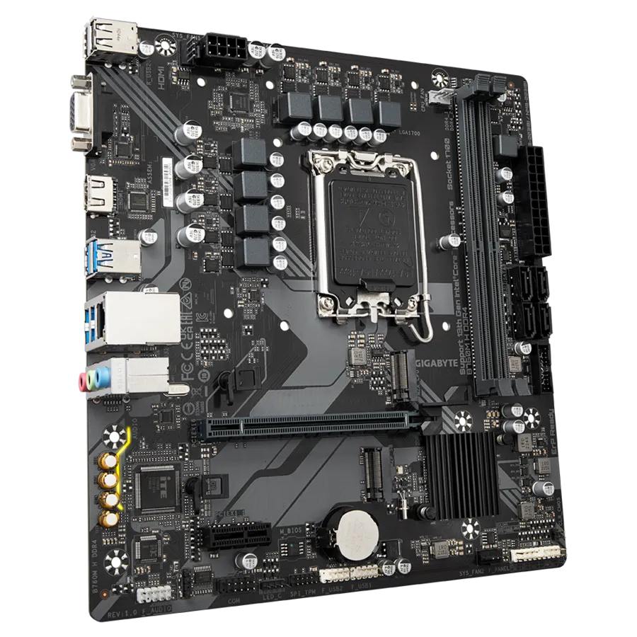 Gigabyte B760M H DDR4 Motherboard For Intel 12th | 13th | 14th Gen view 3